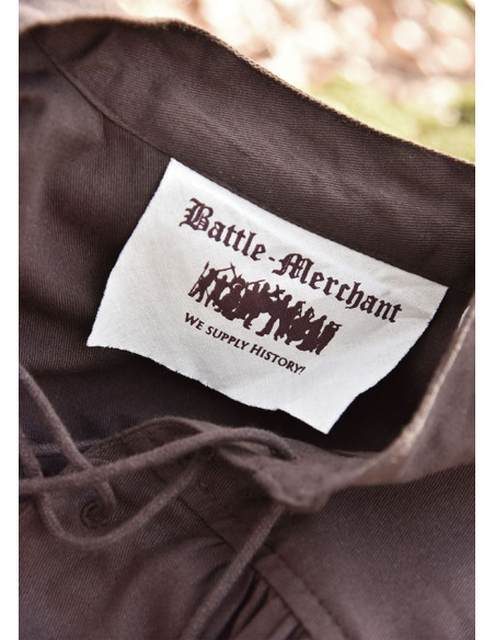 Camisa de verão medieval com mangas...