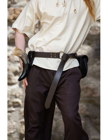 Cinto de pele com padrão celta, cor...