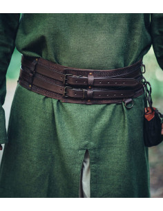 Robusto cinto Viking modelo Anike, castanho escuro