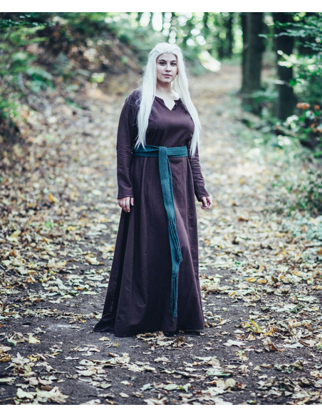 Cinto medieval longo de algodão verde