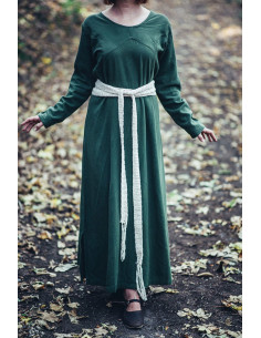 Cinto medieval comprido em algodão branco natural