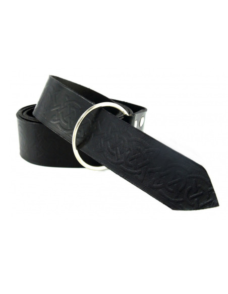 Cinto de couro com estampa celta, cor...