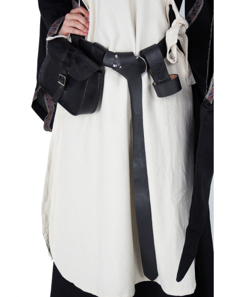 Cinto de pele com padrão celta, cor...