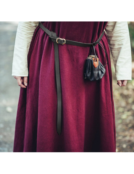 Cinto estreito de couro medieval, cor...