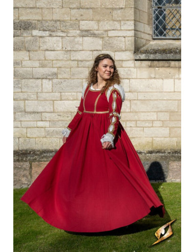 Vestido Medieval Lucrecia Imperador Vermelho