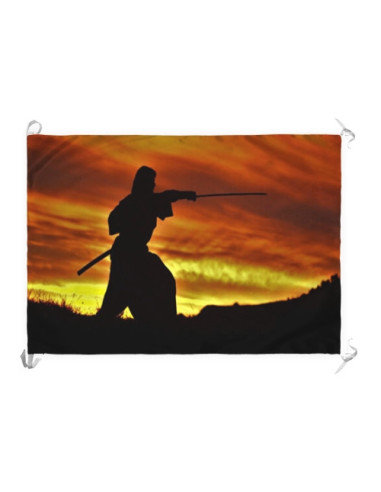 Banner-Bandeira Espírito e Coragem do Último Samurai (70x100 cms.)
 Material-Cetim