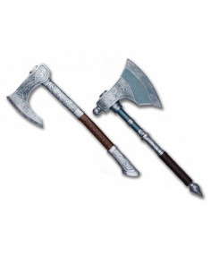 Conjunto de 2 machados Viking de Valhalla, resina