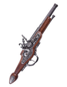 Pistola de pederneira reta inglesa, segunda metade do...