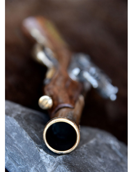 Pistola de pederneira alemã S. XVII,...