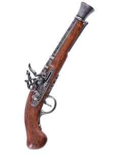 Pistola pirata Flintlock, tipo bacamarte, século XVIII
