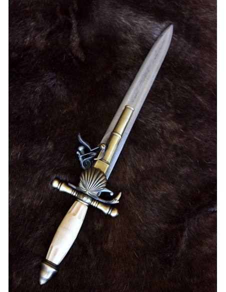 Pistola francesa, tipo adaga, século...