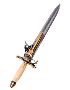 Pistola francesa, tipo adaga, século XVIII