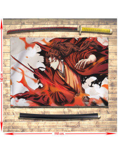 Yoriichi Tsugikuni Banner e Pacote Katana, Demon Slayer