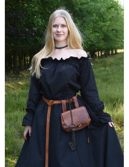 Saia medieval comprida de corte...