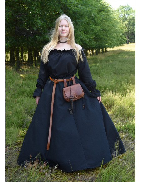 Saia medieval comprida de corte...