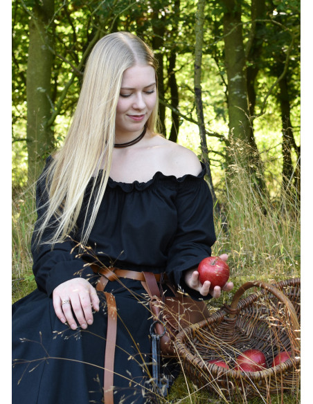 Saia medieval comprida de corte...