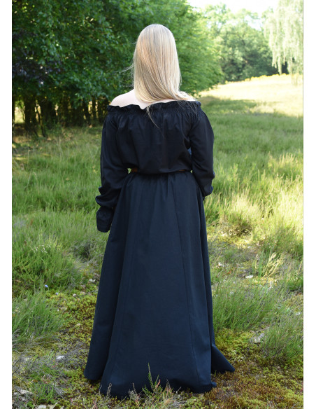 Saia medieval comprida de corte...