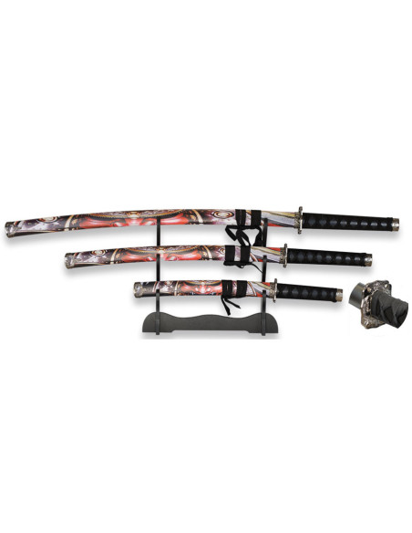 Conjunto 3 katanas Kabuto Tole 10,...