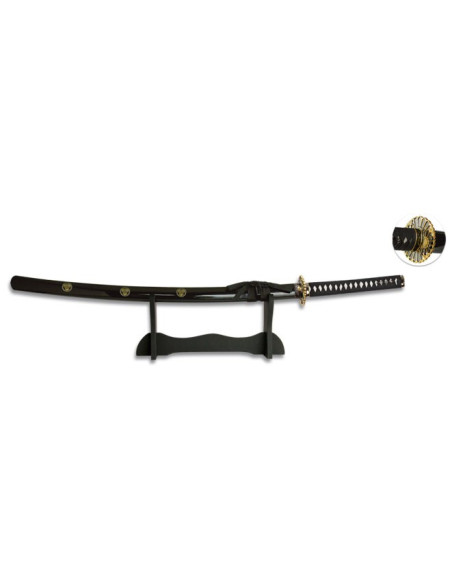 Em Setembro de madeira bainha katana + expositor preto