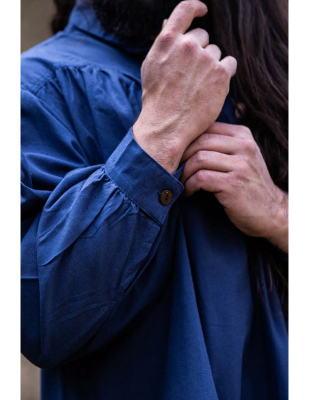 Friedrich camisa medieval azul com laços