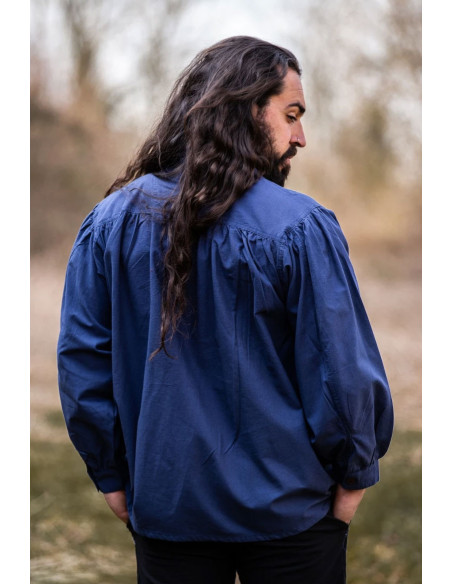 Friedrich camisa medieval azul com laços