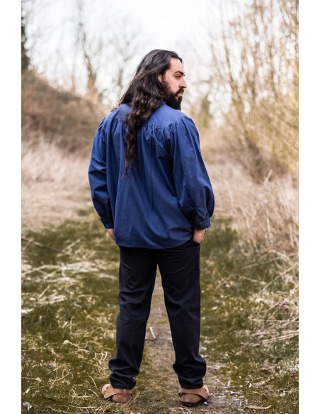 Friedrich camisa medieval azul com laços