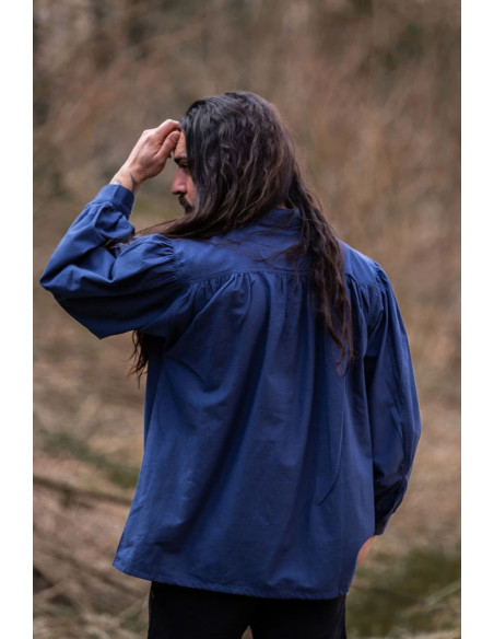 Friedrich camisa medieval azul com laços