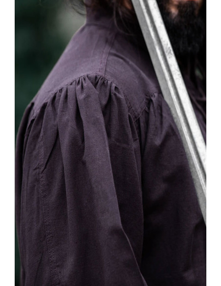 Camisa medieval Friedrich marrom...