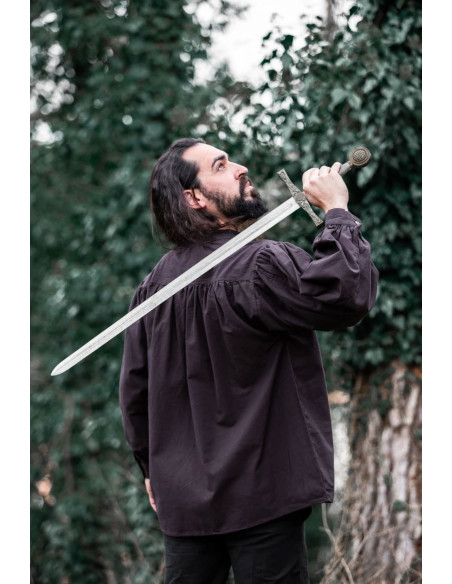 Camisa medieval Friedrich marrom...