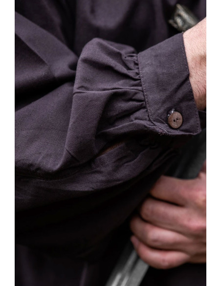 Camisa medieval Friedrich marrom...