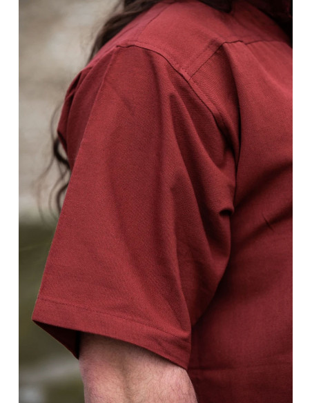 Camisa medieval de manga curta com...