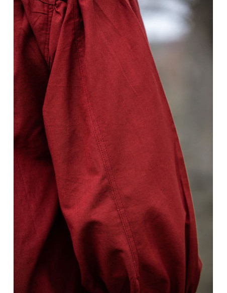 Camisa medieval vermelha Friedrich...