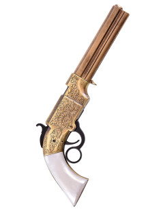 Pistola Smith and Wesson Volcanic 1854, latão e imitação...