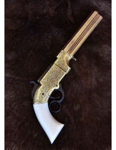 Pistola Smith and Wesson Volcanic 1854, latão e imitação... 2