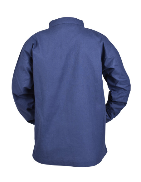 Camisa medieval azul para menino, Colin