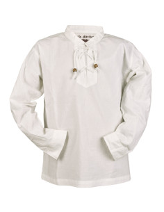 Camisa medieval branca natural para menino, Colin 2