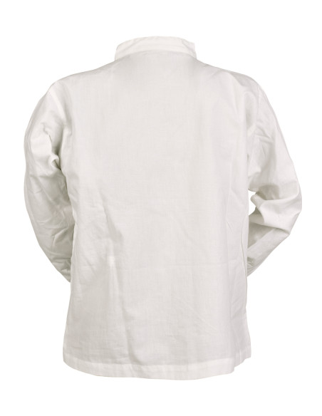 Camisa medieval branca natural para...