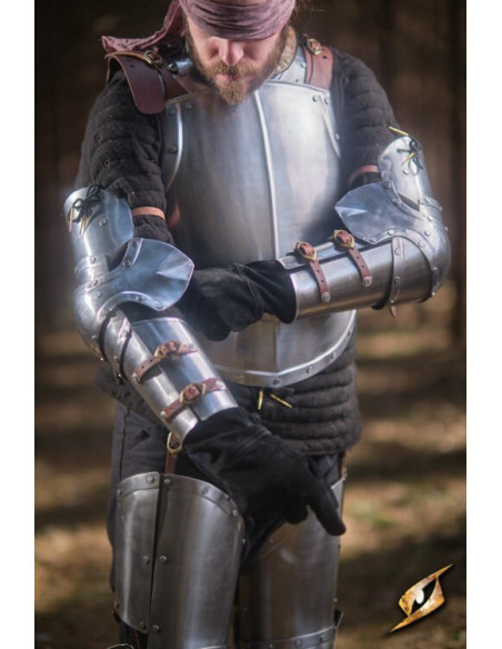 Protetores de braço de aço polido...