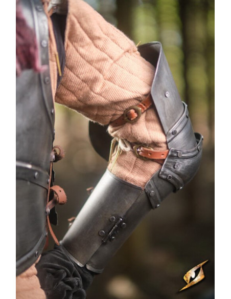 Protetores de braço de aço preto da...