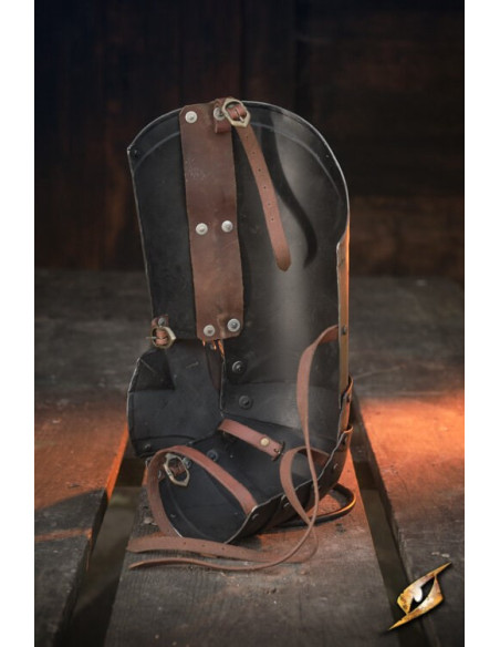 Protetores de perna aço polido...