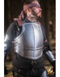 Peitoral de aço polido da série Captain, Epic Armory