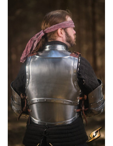 Peitoral de aço polido da série...