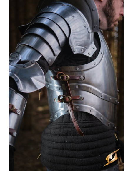 Peitoral de aço polido da série...