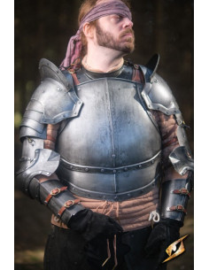 Peitoral de aço escuro da série Captain, Epic Armory