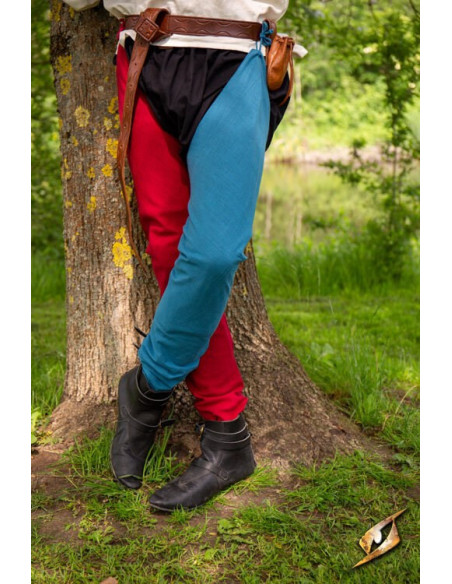 Leggings vintage de algodão azul...