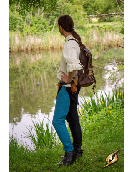 Leggings vintage de algodão azul...