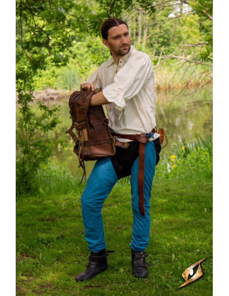 Leggings vintage de algodão azul...