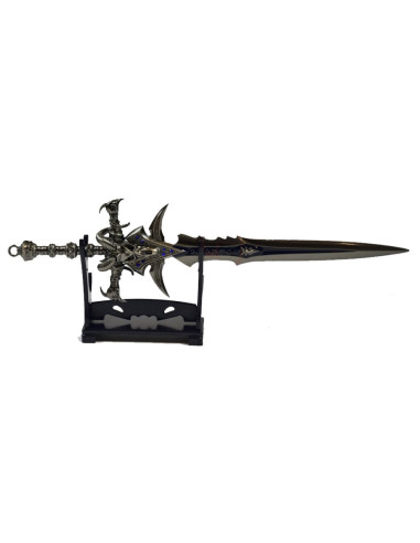 Espada em miniatura de World of Warcraft Frostmourne com suporte