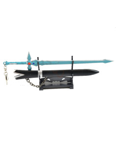 Espada em miniatura Sword Art Online Blue Dark Repulser com bainha e suporte