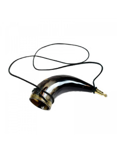 Chifre de Thor viking com pulseira de couro